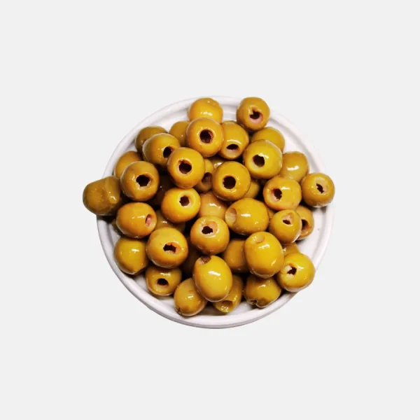 Olives vertes dénoyautées - photo 2 - Bled Conserves Taourirt Maroc