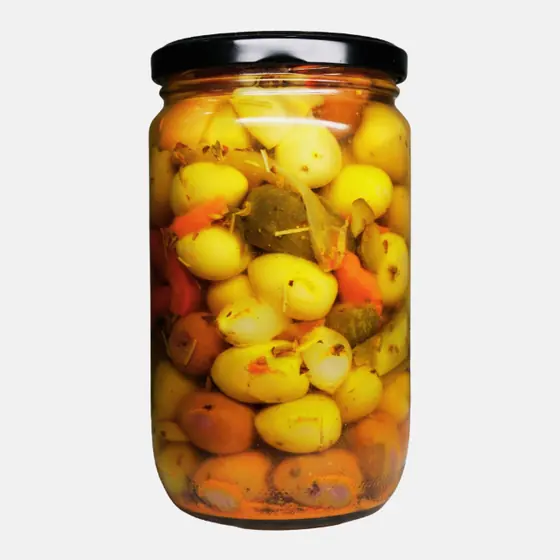 Olives vertes aux légumes et épices - Bocal 37 cl