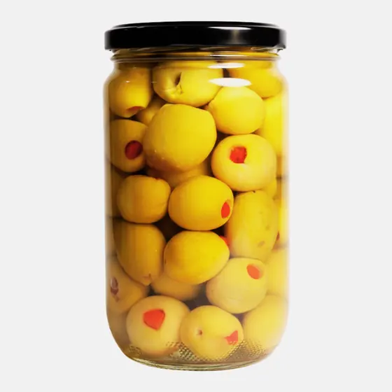 Olives vertes farcies au poivron - Bocal 72 cl