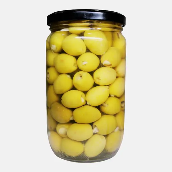 Olives vertes à l’ail - Bocal 72 cl