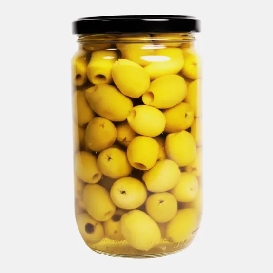 Olives vertes dénoyautées - Bocal 72 cl