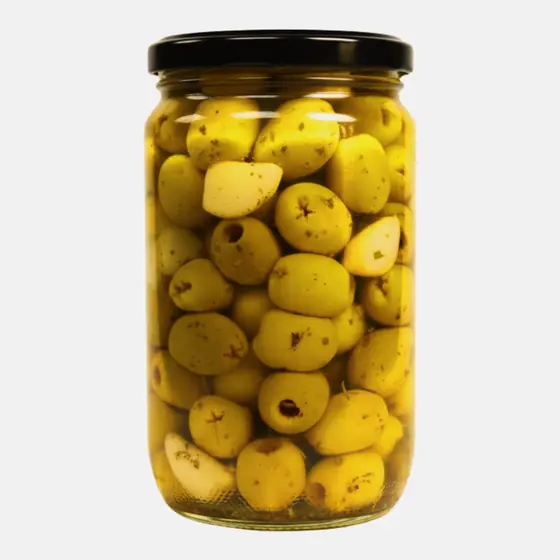 Olives vertes aux herbes - Bocal 72 cl