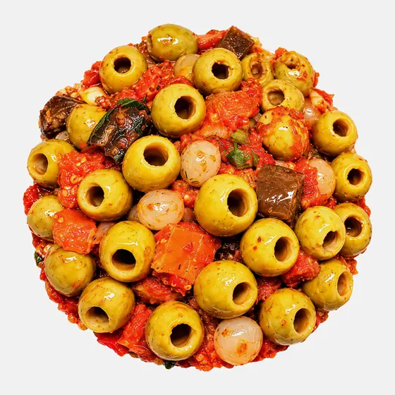 Olives vertes dénoyautées piquantes
