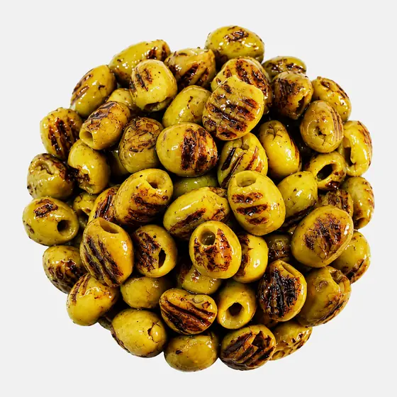 Olives vertes grillées
