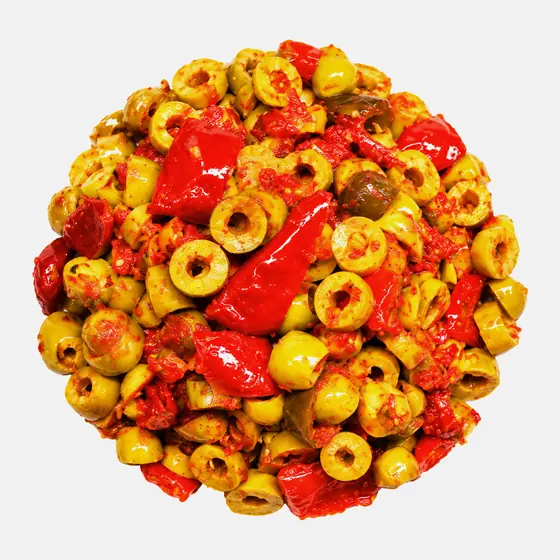 Olives vertes en rondelles piquantes