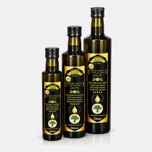 Huile d'olive extra vierge (bouteilles noires) - Trio (vue de groupe)