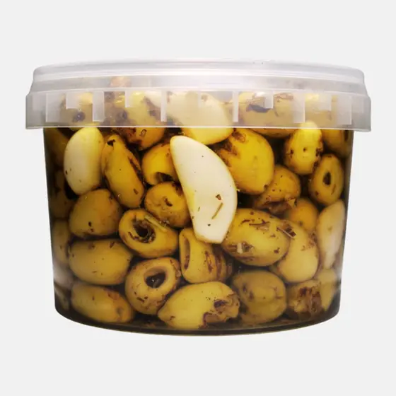 Olives noires à l’ail - Pot 550 g