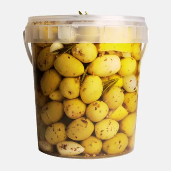 Olives vertes aux herbes et à l’ail - Pot 900 g