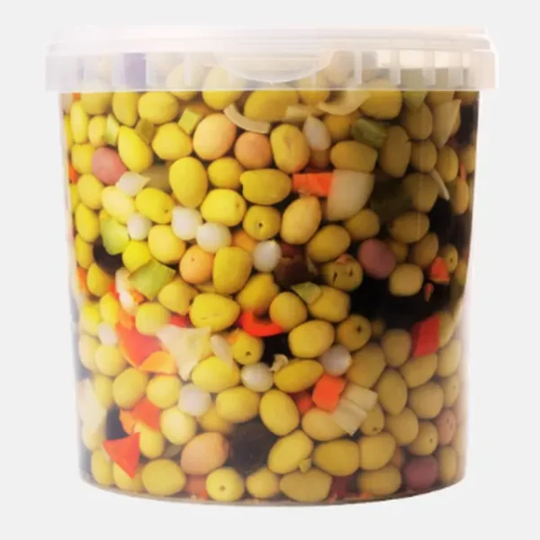 Seau plastique 10 L : Salade d’olives aux légumes, Bled Conserves