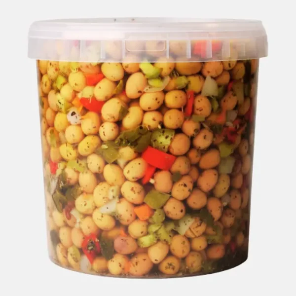 Seau plastique 10 L : Olives vertes mélangées épicées, Bled Conserves