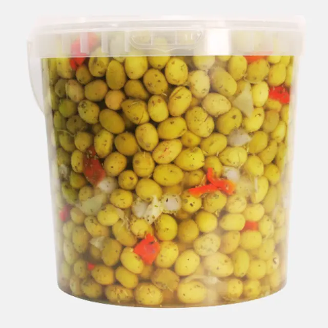 Olives vertes à l’ail et aux herbes - Seau 10 L