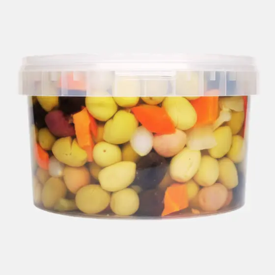 Olives vertes et noires aux légumes - Seau 2,35 kg