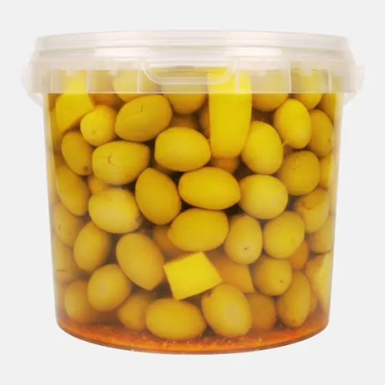 Olives vertes au citron - Seau 2,5 kg